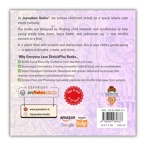 SketchPlay Kids Coloring Book Animal theme (Ages 4–12) – 28 Creative Designs for Fun, Learning & Screen-Free Activity | 8 x 8 in | Perfect for Crayons, Pencils & Markers JoyMakers Studio: Amazon.in: Books - Image 3