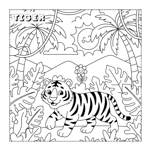 SketchPlay Kids Coloring Book Animal theme (Ages 4–12) – 28 Creative Designs for Fun, Learning & Screen-Free Activity | 8 x 8 in | Perfect for Crayons, Pencils & Markers JoyMakers Studio: Amazon.in: Books - Image 2